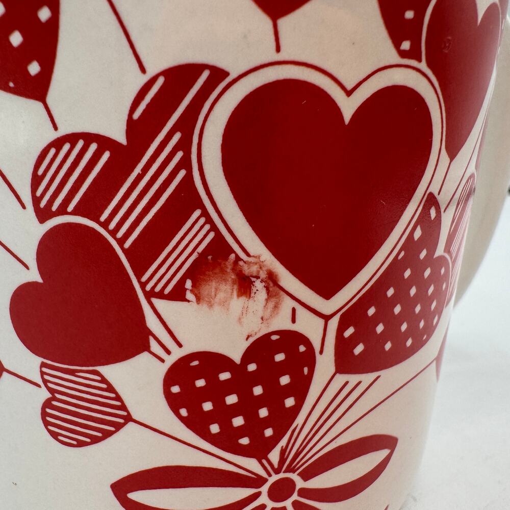 Vintage Heart Valentines Tea Coffee Mug Bouquet of Flowers 1980s - Picture 6 of 8